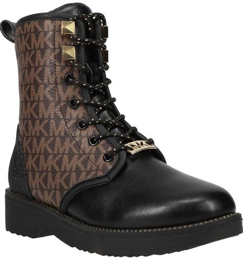 michael michael kors bastian leather combat boot|Michael Kors haskell bootie.